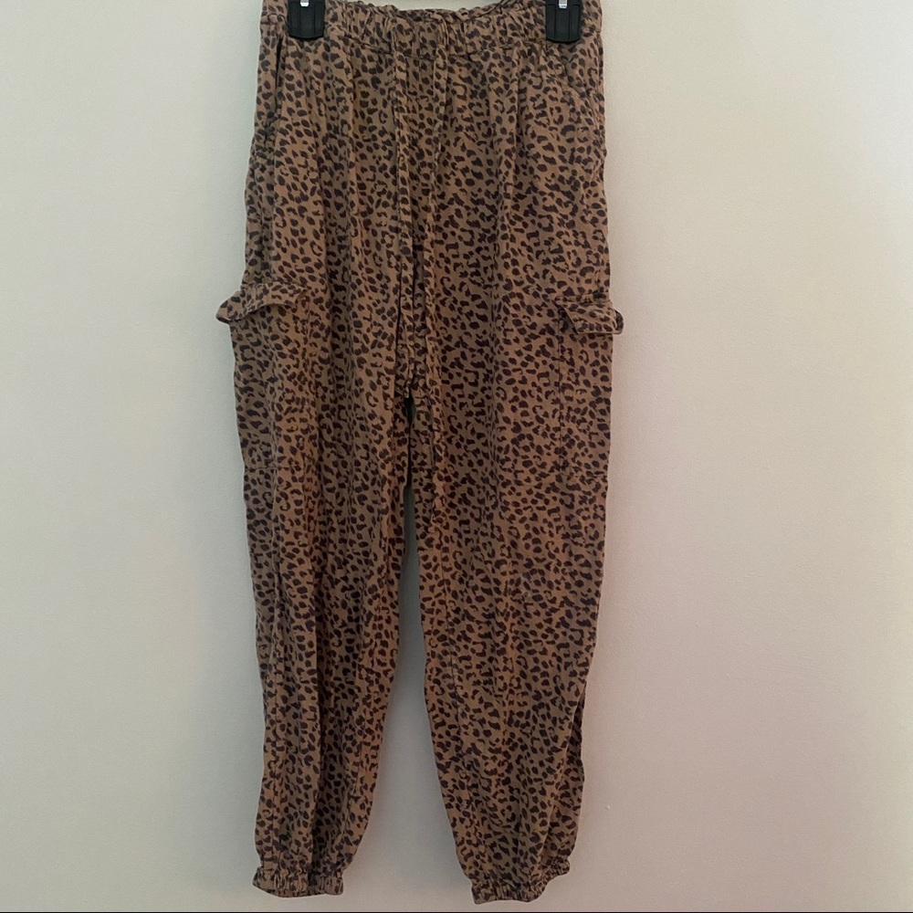 Animal print joggers